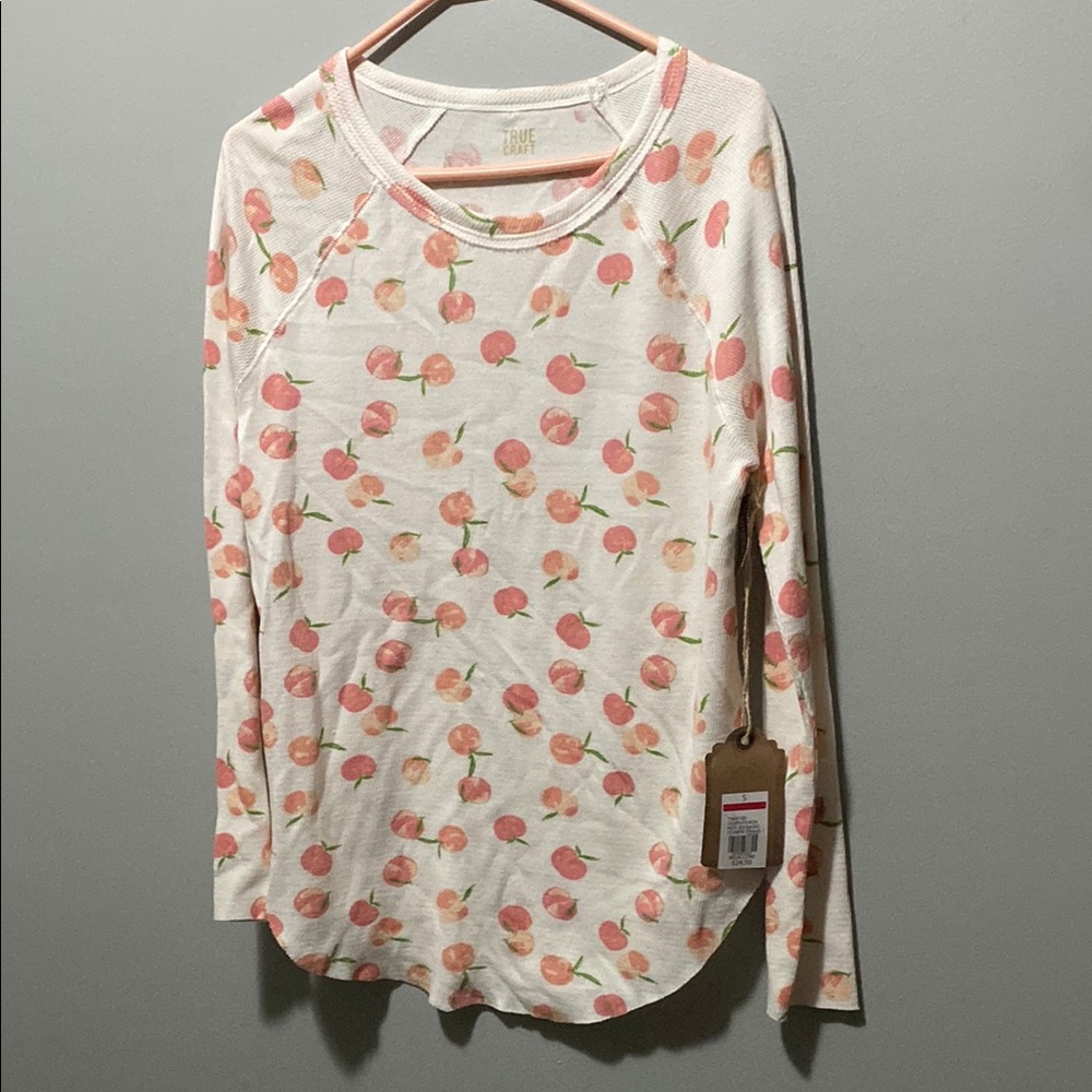 🍑Peaches Peaches Peaches 🍑 Printed Long Sleeve Light weight Top